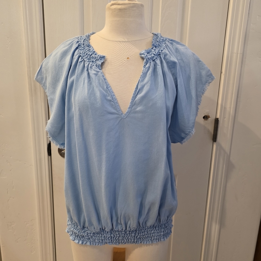 Cloth & Stone Sky Blue Blouse